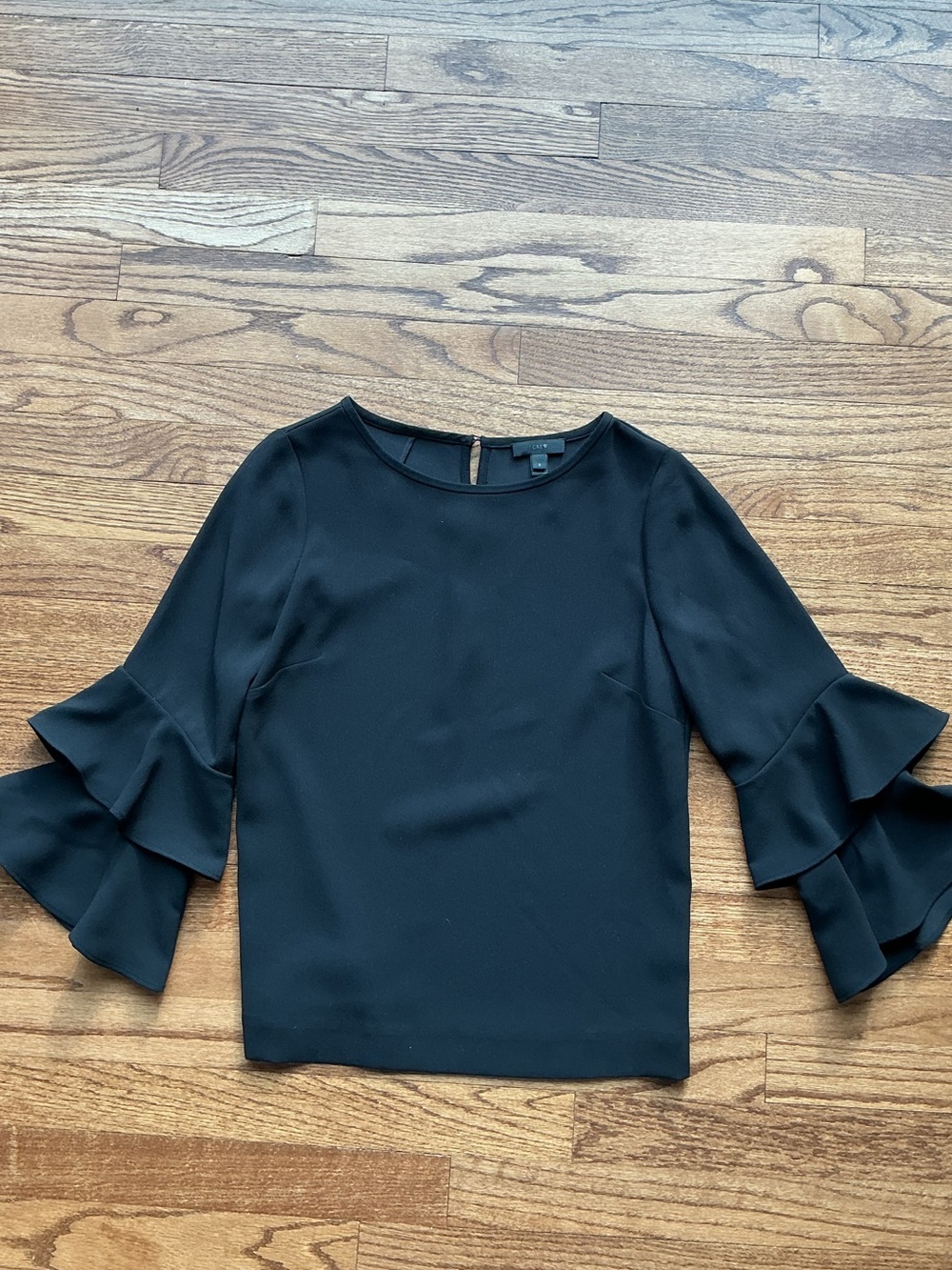 Women’s Black Ruffle Sleeve Top